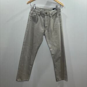 Goldsign Mid Rise Low Slung Straight Leg Relaxed Fit Jeans in Dove Grey Size 24